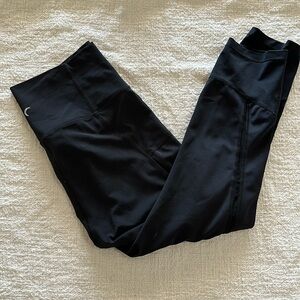 Zyia Mesh Detail Black Leggings